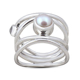 Pearl 925 Sterling Silver Designer Ring