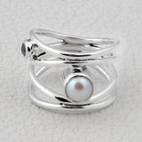 Pearl 925 Sterling Silver Designer Ring