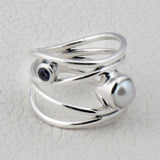 Pearl 925 Sterling Silver Designer Ring