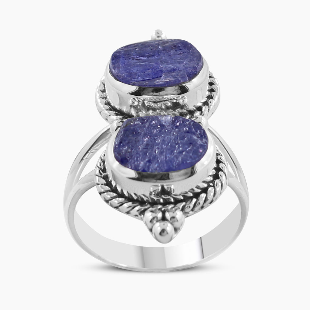 Raw Aquamarine 925 Sterling Silver Handmade Rings