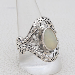 925 Sterling Silver Ethiopian Opal Ring