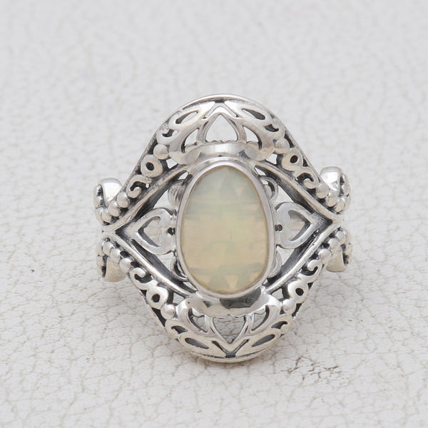 925 Sterling Silver Ethiopian Opal Rings