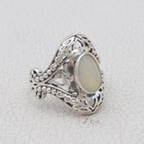 925 Sterling Silver Ethiopian Opal Ring