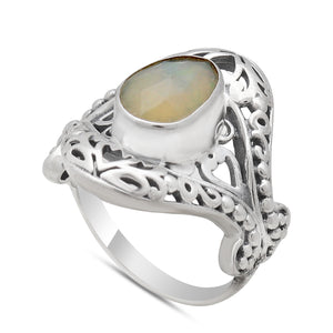 925 Sterling Silver Ethiopian Opal Rings