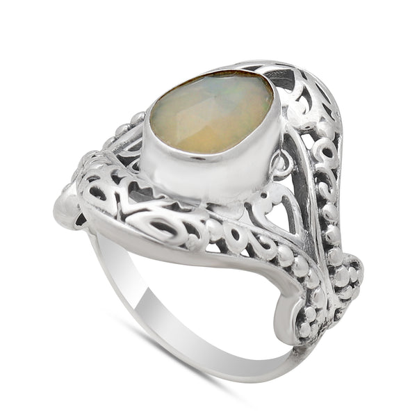 925 Sterling Silver Ethiopian Opal Rings