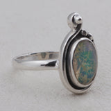 Natural Ethiopian Opal Silver Ring