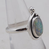 Natural Ethiopian Opal Silver Ring