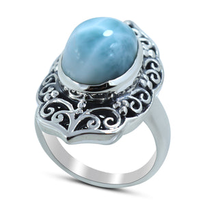 Larimar Silver Rings