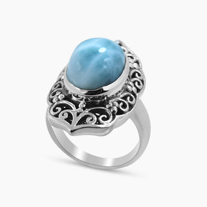 Larimar Silver Rings