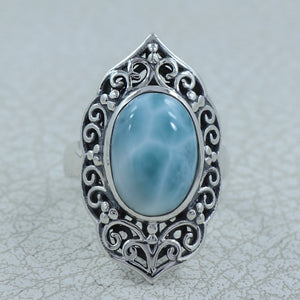 Larimar Silver Rings