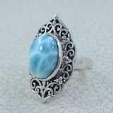 Larimar Silver Ring