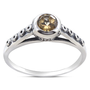 Citrine Silver Rings