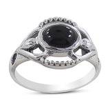 Black Onyx Gemstone Designer Silver Ring