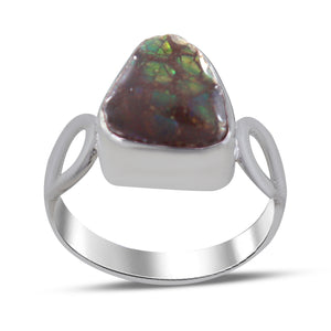 925 Sterling Silver Raw Herkimer Quartz Rings