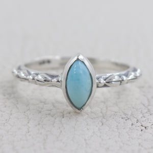 Larimar Silver Rings