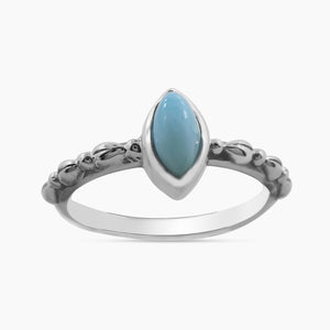 Larimar Silver Rings