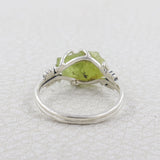 Rough Peridot Wire Wrapped Ring in 925 Sterling Silver