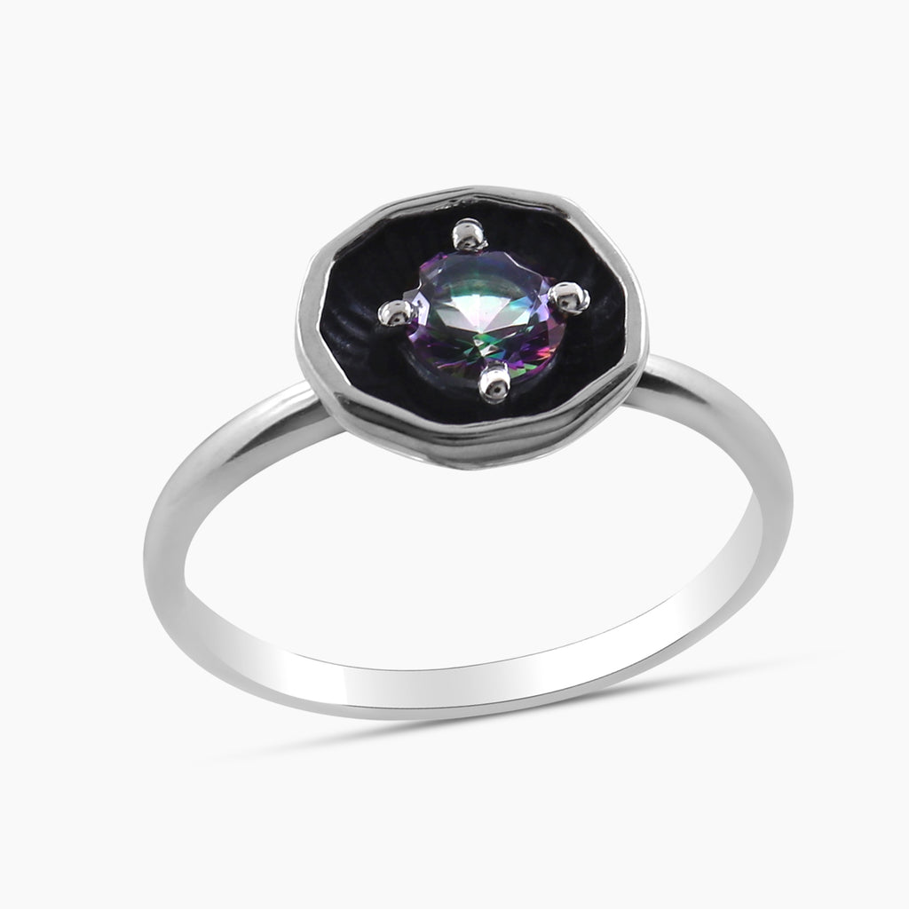 Mystic Quartz Silver Rings