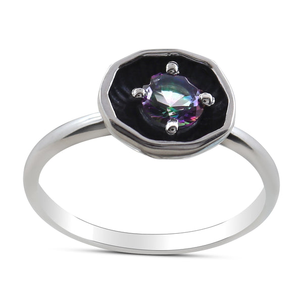 Mystic Quartz Silver Rings