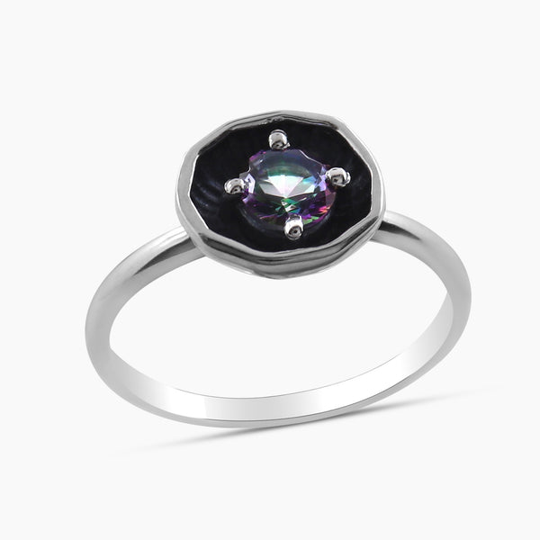 Mystic Quartz Silver Rings