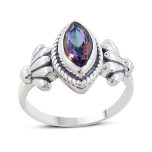 Mystic Quartz Silver Ring