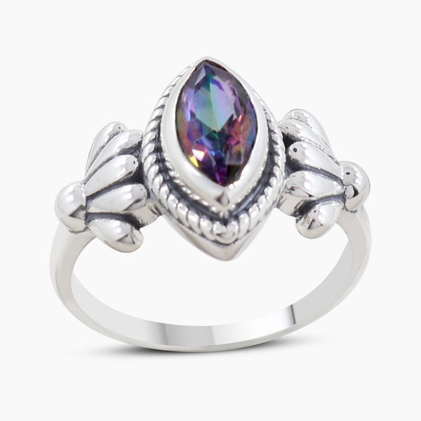 Mystic Quartz Silver Ring