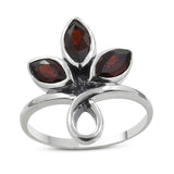 Natural Garnet 925 Sterling Silver Ring