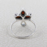 Natural Garnet 925 Sterling Silver Ring