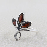 Natural Garnet 925 Sterling Silver Ring