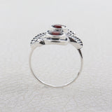 Natural Garnet 925 Sterling Silver Ring