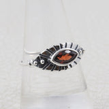 Natural Garnet Marquise Cut 925 Sterling Silver Ring