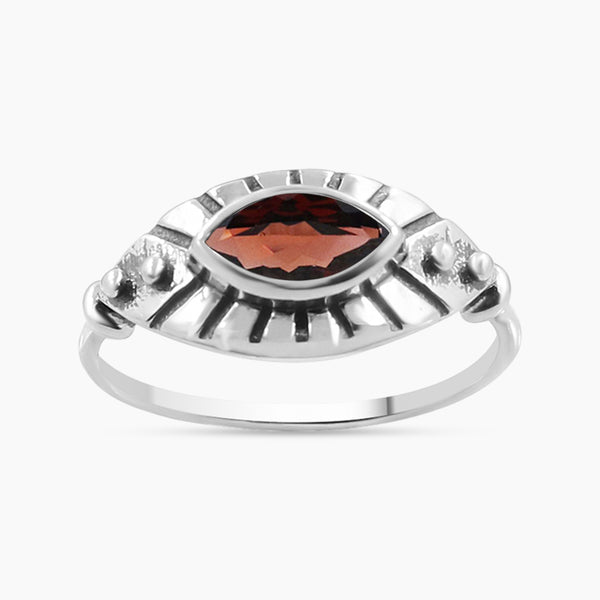 925 Sterling Silver Garnet Rings