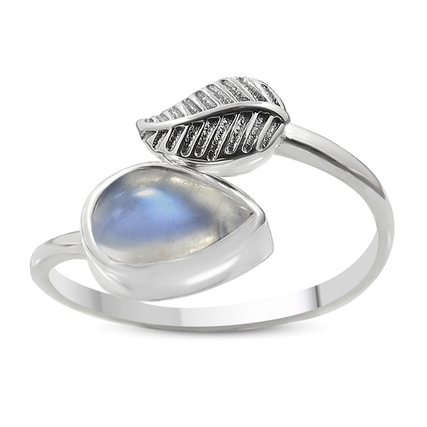 Rainbow Moonstone 925 Silver Ring