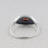 Natural Garnet Marquise Cut 925 Sterling Silver Ring