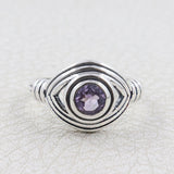 Designer Ring 925 Sterling Silver With Natural Amethyst