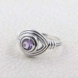 Designer Ring 925 Sterling Silver With Natural Amethyst