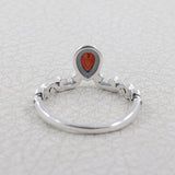 Natural Garnet 925 Sterling Silver Ring