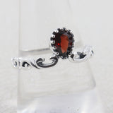 Natural Garnet 925 Sterling Silver Ring