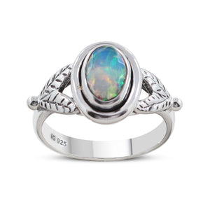 Ethiopian Opal Silver Rings