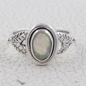 Ethiopian Opal Silver Rings