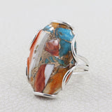 Turquoise Spiny Oyster 925 Sterling Silver Handmade Ring