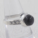 Natural Rainbow Moonstone Silver Ring