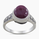 Natural Rainbow Moonstone Silver Rings