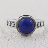 Natural Rainbow Moonstone Silver Ring