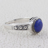 Natural Rainbow Moonstone Silver Ring