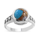 Natural Rainbow Moonstone Silver Ring