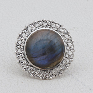 Labradorite Silver Rings