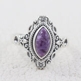 Charoite Silver Ring