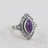 Charoite Silver Ring