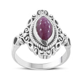 Charoite Silver Ring